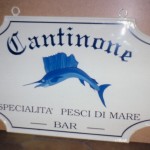 Cantinone ristorante Lecco - Insegna in lamiera di ferro verniciata, scritte verniciate